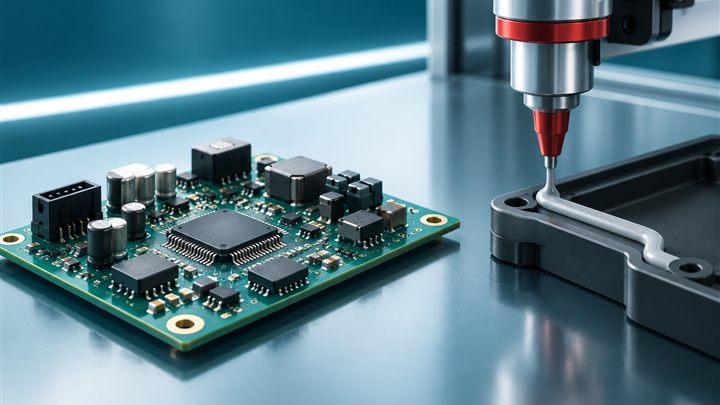 Custom industrial electronics controller and precision dispensing system